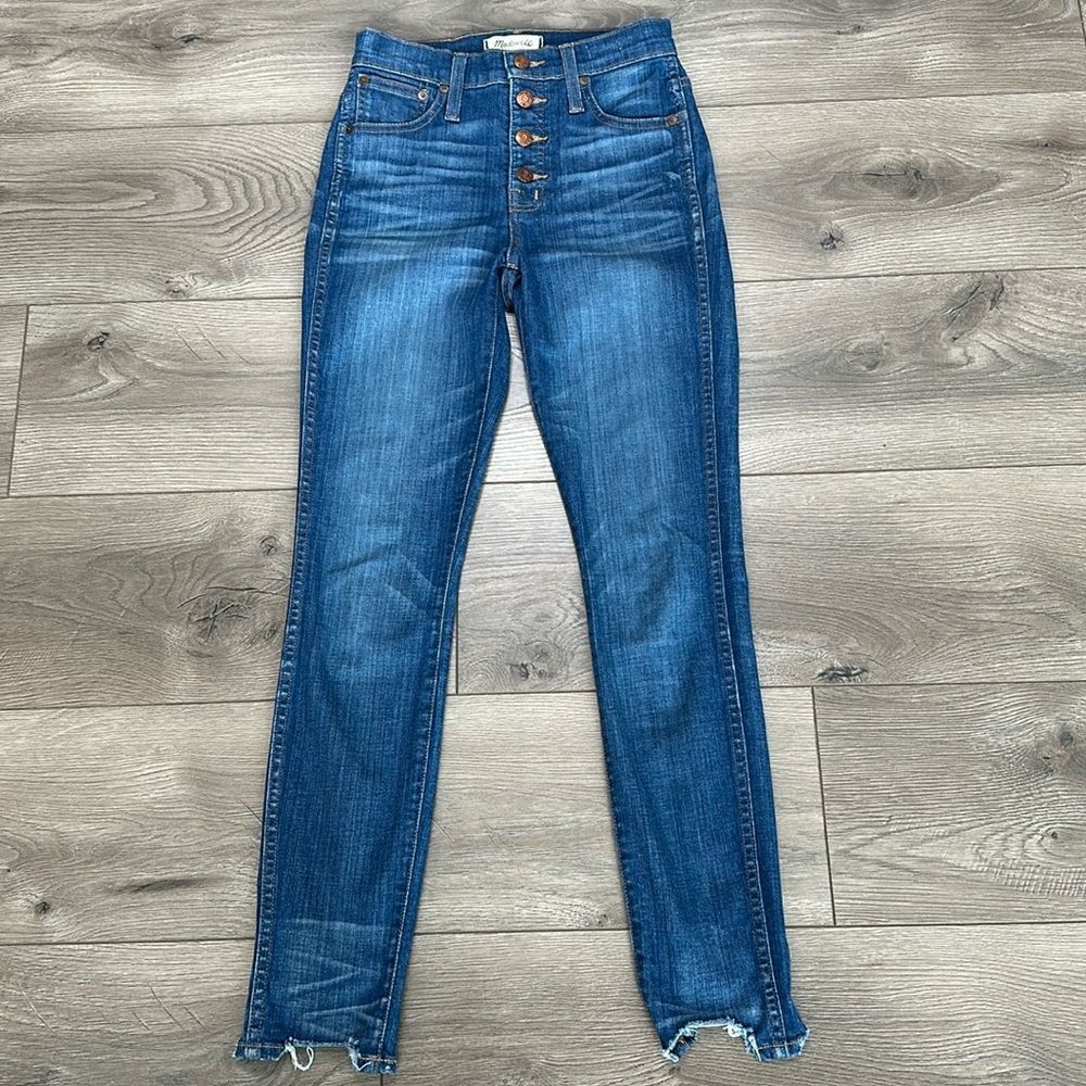 Madewell 10” High Riser Super‎ Skinny Skinny Stretch Blue Jeans Size 24